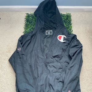 Champion  windbreaker jacket with hood mesh inside